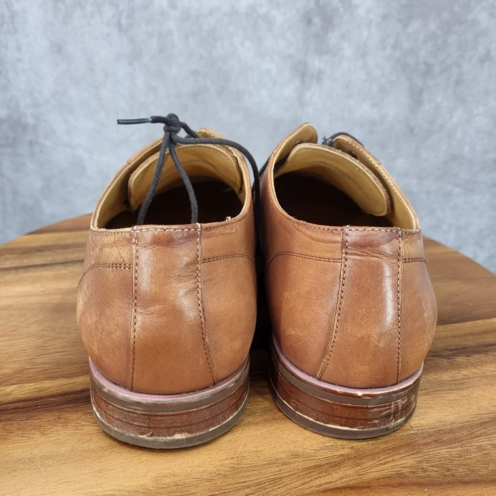 Goodfellow & Co Oxford Shoes Mens 12‎ Target Brown Leather Cap Toe Dress Shoes